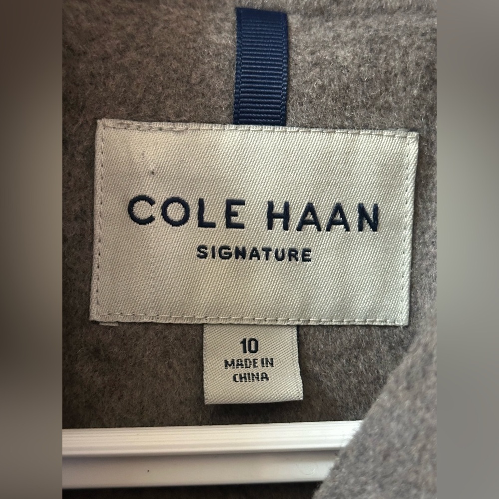 Cole Haan Signature Gray Wool Blend Coat Women’s Size 10 Classic Winter Jacket - Picture 7 of 9